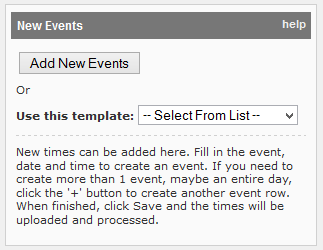 Add New Events