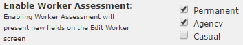 Company Settings - Worker Assessment
