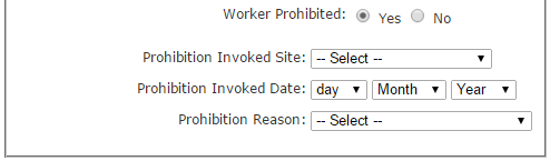 Worker Prohibition